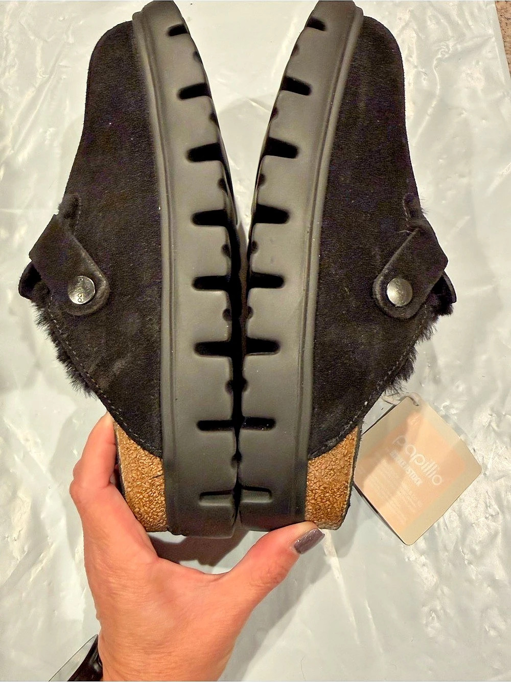 Birkenstock Boston Chunky Shearling Clogs in Black EU 37 NWT